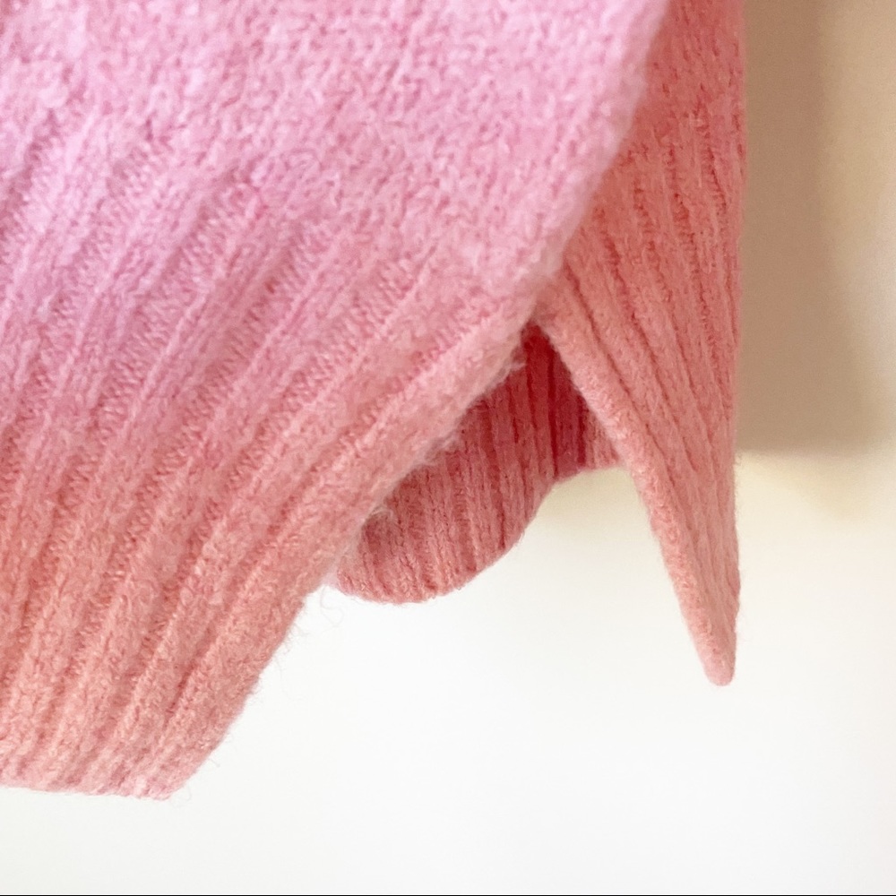 Topshop Supersoft Deep Ribbed Hem Crewneck Sweater Pink S NWT - Picture 9 of 14